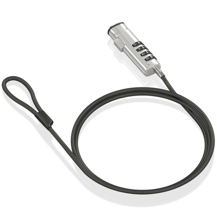 Aisens Cable de Seguridad Tipo NANO con Combinación, Negro, 1.5m Aisens Cable de Seguridad Tipo NANO con Combinación, Negro, 1.5m